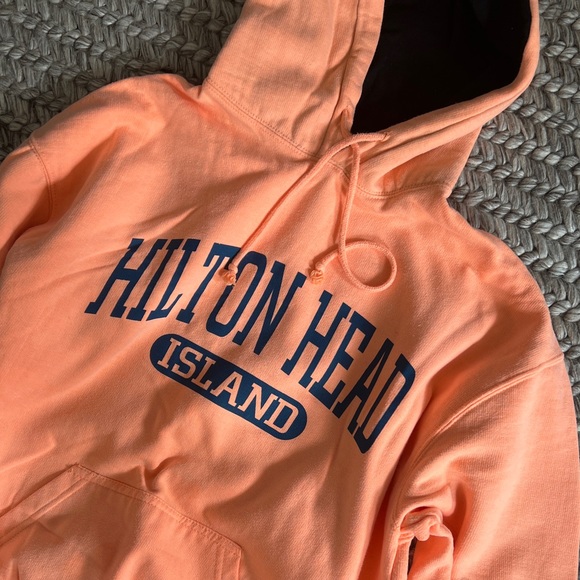 Neon Orange Hilton Head Island Hoodie - Picture 3 of 5